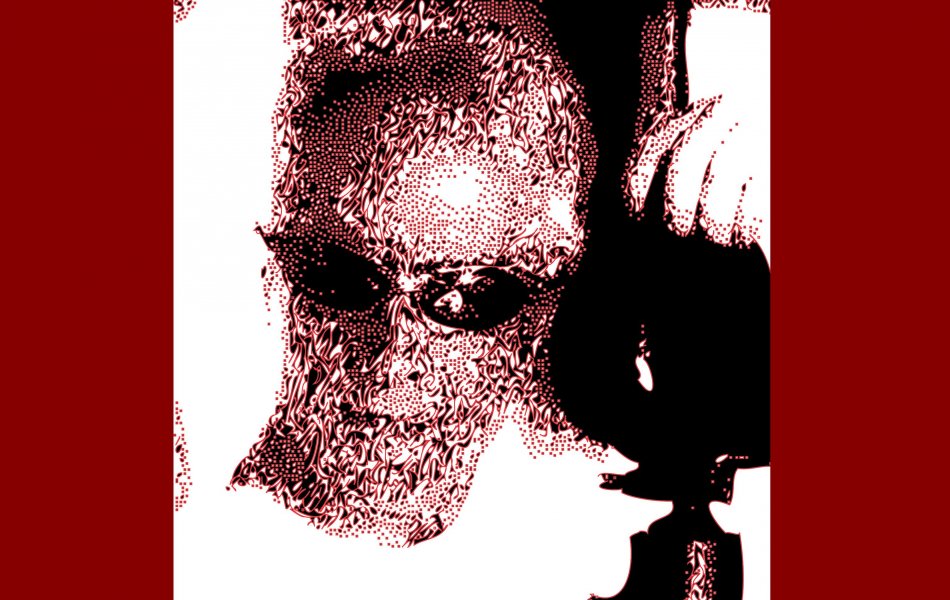{x-25.jpg} - Syrupy portrait with red outlines --- Click to see DETAIL --- - The Artmuse Variations - Tony Karp Books - Melvin Sokolsky - Techno-Impressionist Museum - Techno-Impressionism - art - beautiful - photo photography picture - by Tony Karp